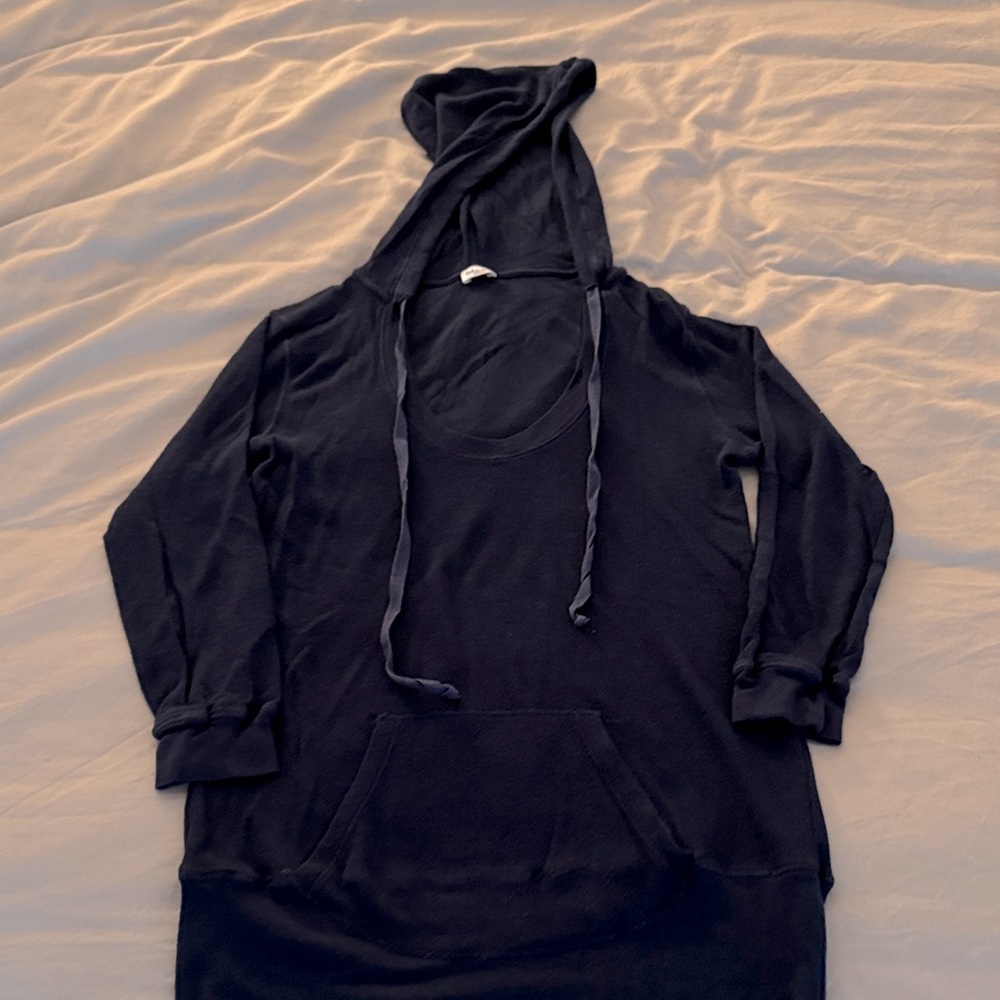 Splendid Navy Hooded Top m medium